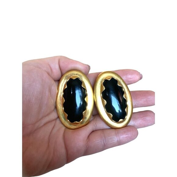 Anne Klein couture black and gold-tone statement pieces set‎ OS - Picture 7 of 16